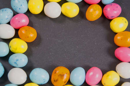 frame of easter eggsの写真素材