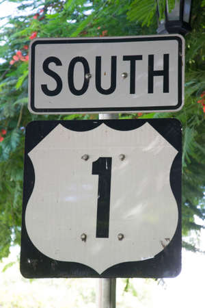 highway 1 signの写真素材