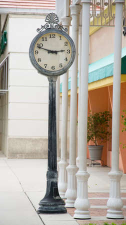 antique clock at the streetの写真素材