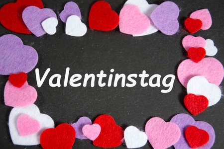 Valentinstag - the germanw word for ValentineÂ´s Dayの写真素材