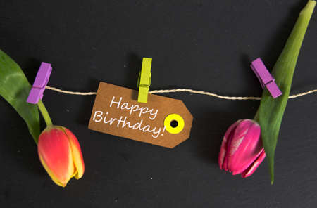 colourful birthday decorationの写真素材