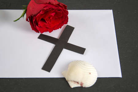 a funeral cardの写真素材