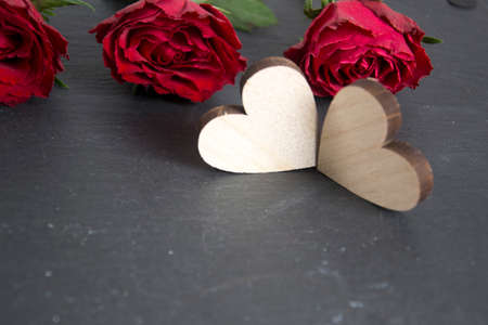 nice bakcground with roses - symbol for loveの写真素材