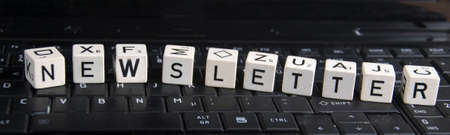 the word Newsletter on a keyboardの写真素材