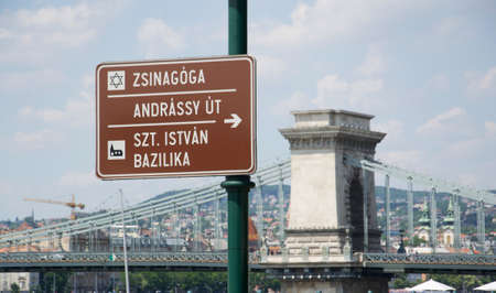 Chain Bridge in Budapestの写真素材