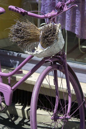 a purple bikeの写真素材