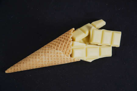 ice-cream wafer with chocolate
