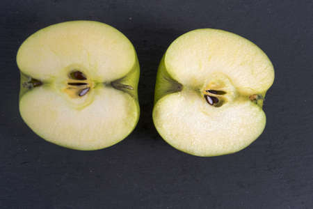 photo of a halved appleの写真素材