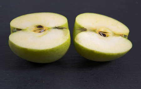 photo of a halved appleの写真素材
