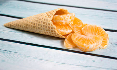 tangerine ice creamの写真素材