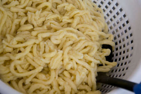 Homemeade Spaetzleの写真素材