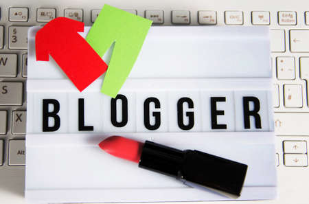 LIghtbox with the word bloggerの写真素材