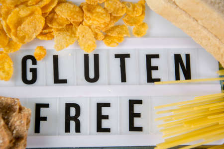 LIghtbox with the words gluten freeの写真素材