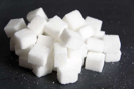some white sugar cubesの写真素材