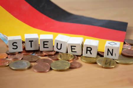 Steuern - the german word for taxの写真素材