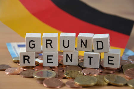 Grundrente - the german word for basic pensionの写真素材