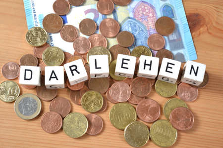 Darlehen - the german word for loanの写真素材