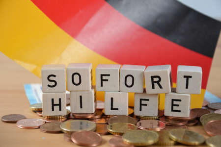 Soforthilfe( german word for emergency relief )の写真素材