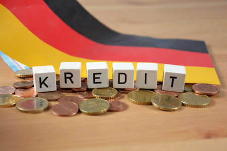 Kredit- the german word for creditの写真素材