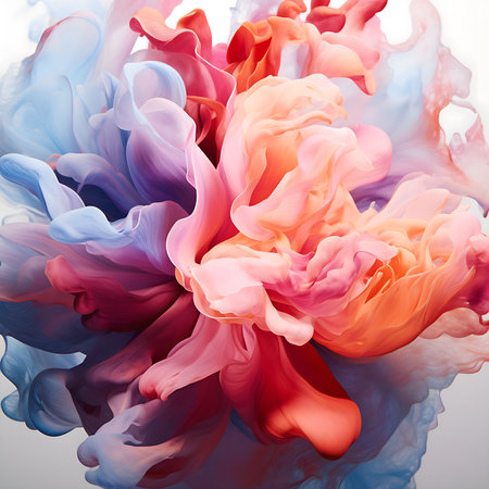 Abstract background of acrylic paint in water. Colorful abstract background.の素材