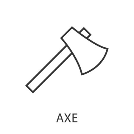 Axe icon line art style. Vector Illustration.のイラスト素材