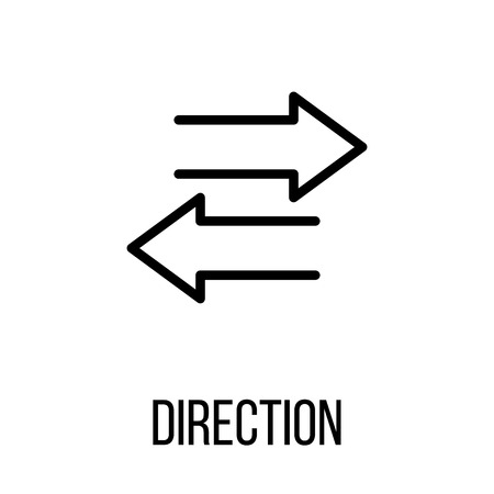 Direction icon  in modern line style. High quality black outline pictogram for web site design and mobile apps. Vector illustration on a white background.のイラスト素材