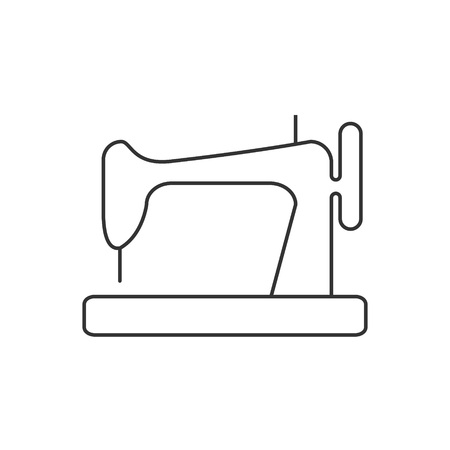 Sewing machine icon or logo line art style. Vector Illustration.のイラスト素材