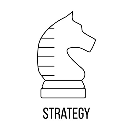 Strategy icon or logo line art style. Vector Illustration.のイラスト素材