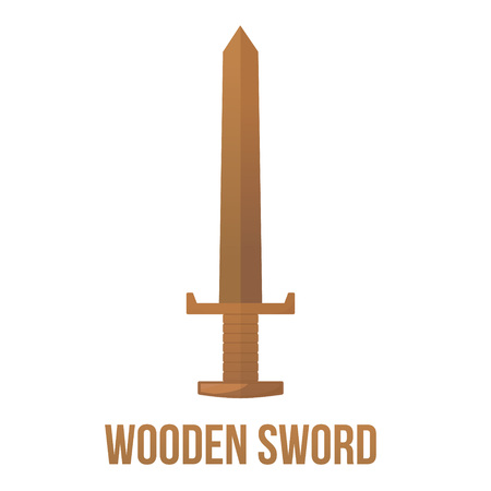 Cartoon sword icon for video game. Modern flat vector illustration.のイラスト素材