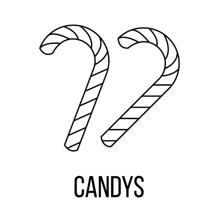 Candys icon or logo line art style. Vector Illustration.のイラスト素材