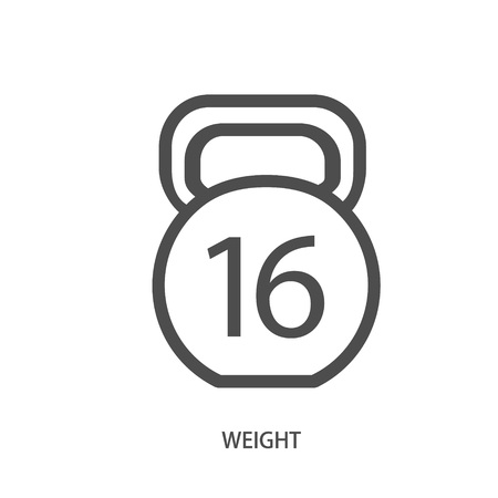 Weight icon in modern line style on a white backgroundのイラスト素材