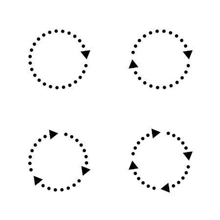 Set of grey circle vector arrows in modern style. Element for websites, illustration of connection, orient, for cursors or motion. Vector illustration on a white background.のイラスト素材
