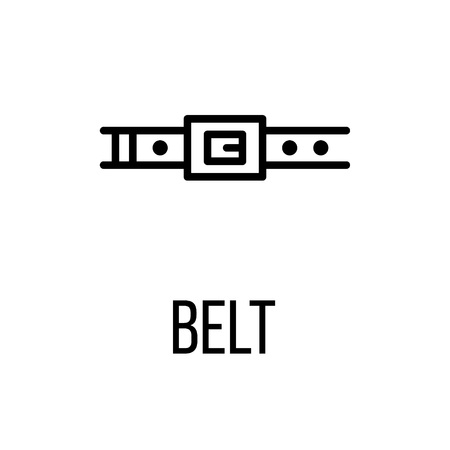 Belt icon or logo in modern line style. High quality black outline pictogram for web site design and mobile apps. Vector illustration on a white background.のイラスト素材