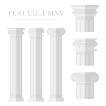 Roman column. Illustration on white background for designのイラスト素材