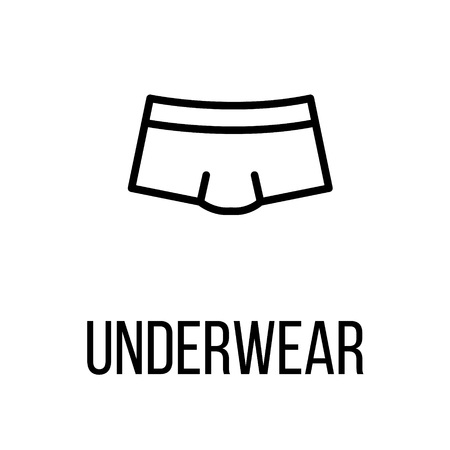 Underwear icon or logo in modern line style. High quality black outline pictogram for web site design and mobile apps. Vector illustration on a white background.のイラスト素材