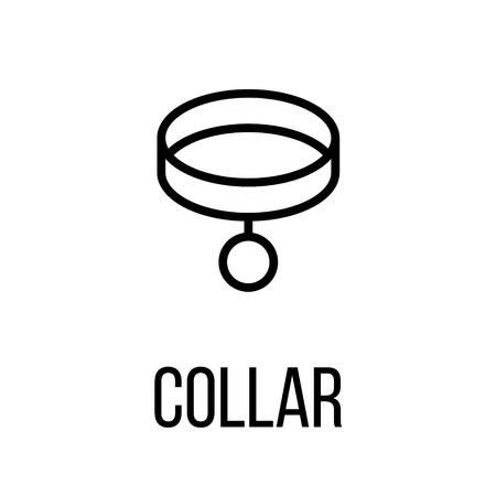 Collar icon or logo in modern line style. High quality black outline pictogram for web site design and mobile apps. Vector illustration on a white background.のイラスト素材