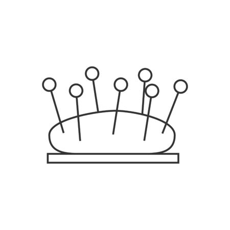 Pincushion icon or logo line art style. Vector Illustration.のイラスト素材
