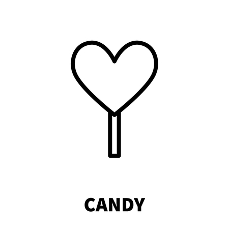 Candy icon or logo in modern line style. High quality black outline pictogram for web site design and mobile apps. Vector illustration on a white background.のイラスト素材