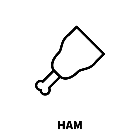 Ham icon or logo in modern line style. High quality black outline pictogram for web site design and mobile apps. Vector illustration on a white background.のイラスト素材