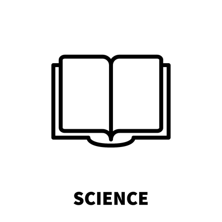 Science icon or logo in modern line style. High quality black outline pictogram for web site design and mobile apps. Vector illustration on a white background.のイラスト素材