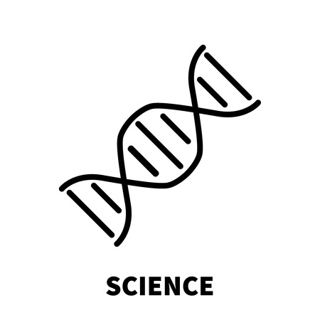Science icon or logo in modern line style. High quality black outline pictogram for web site design and mobile apps. Vector illustration on a white background.のイラスト素材