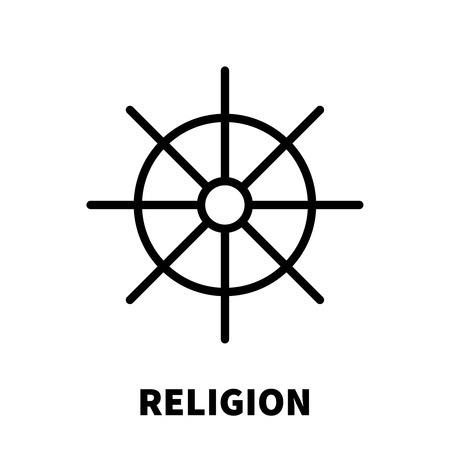Religion icon or logo in modern line style. High quality black outline pictogram for web site design and mobile apps. Vector illustration on a white background.のイラスト素材