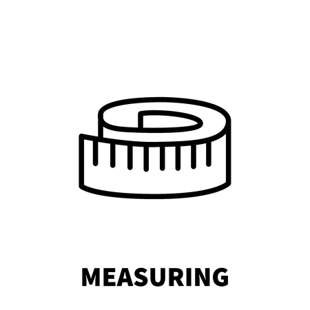 Measuring icon or logo in modern line style. High quality black outline pictogram for web site design and mobile apps. Vector illustration on a white background.のイラスト素材