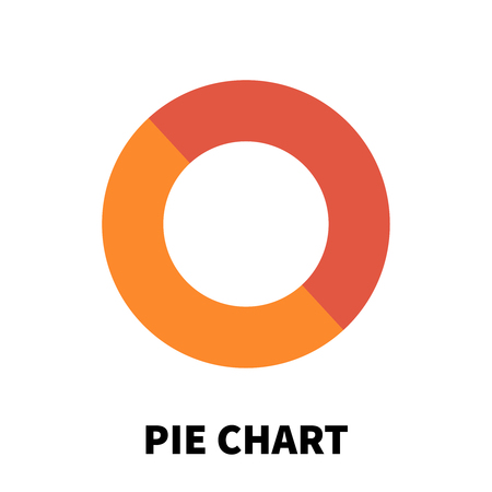 Pie Chart icon or logo in modern flat style. High quality black pictogram for web site design and mobile apps. Vector illustration on a white background.のイラスト素材