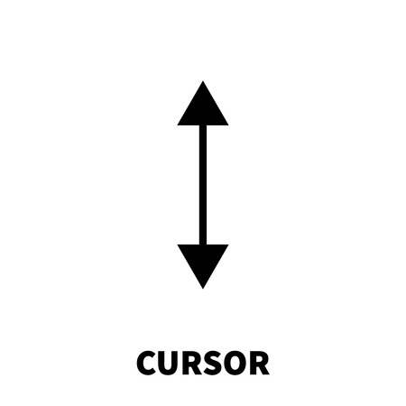 Cursor icon or logo in modern line style. High quality black outline pictogram for web site design and mobile apps. Vector illustration on a white background.のイラスト素材