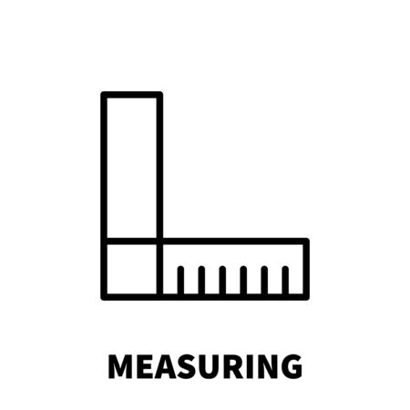 Measuring icon or logo in modern line style. High quality black outline pictogram for web site design and mobile appsのイラスト素材