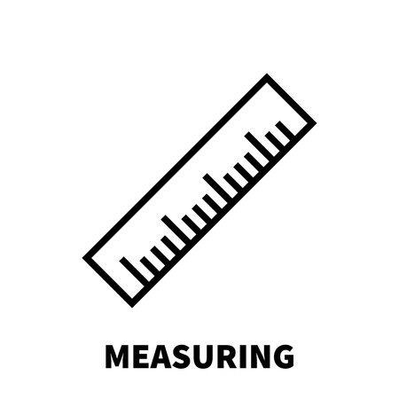 Measuring icon or logo in modern line style. High quality black outline pictogram for web site design and mobile apps. Vector illustration on a white background.のイラスト素材