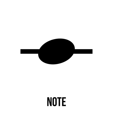Note icon or logo in modern line style. High quality black outline pictogram for web site design and mobile apps. Vector illustration on a white background.のイラスト素材