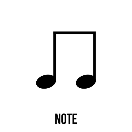 Note icon or logo in modern line style. High quality black outline pictogram for web site design and mobile apps. Vector illustration on a white background.のイラスト素材