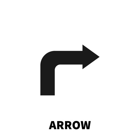 Arrow icon or logo in modern flat style. High quality black pictogram for web site design and mobile apps. Vector illustration on a white background.のイラスト素材